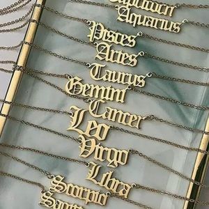 Stainless steel zodiac sign necklaces